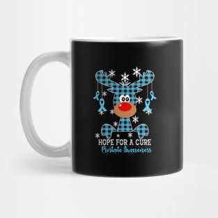 Reindeer Hope For A Cure Prostate Awareness Christmas Mug